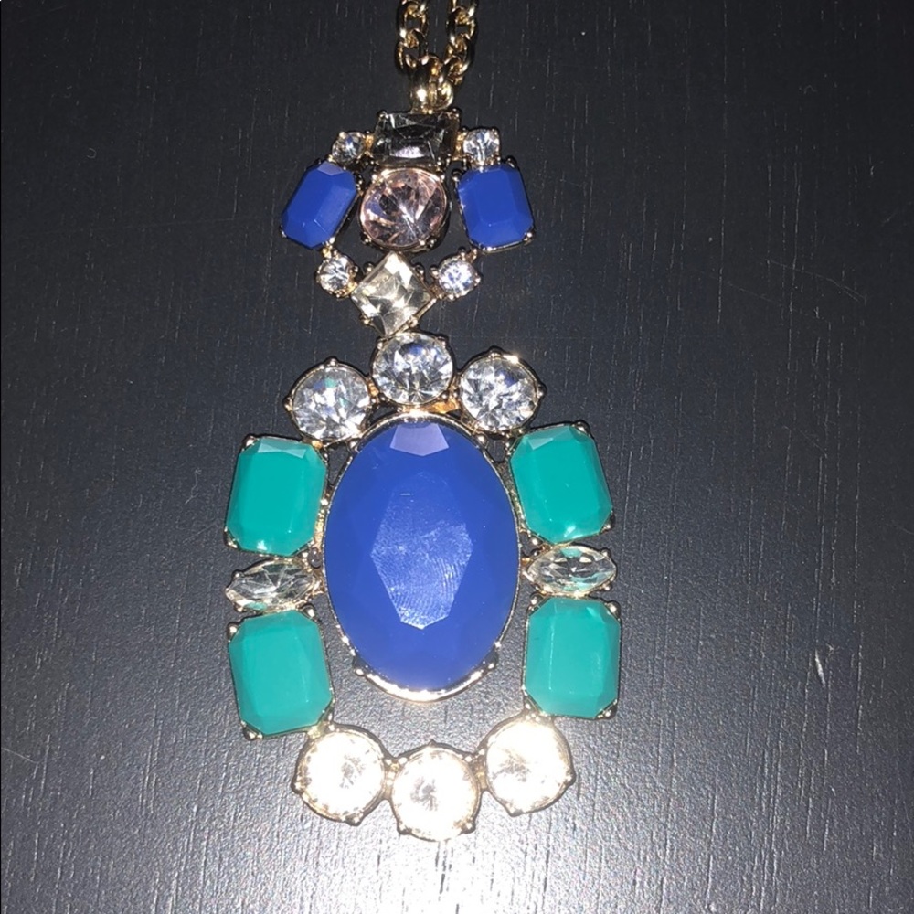 J Crew Pendant Statement Necklace - Gold Chain